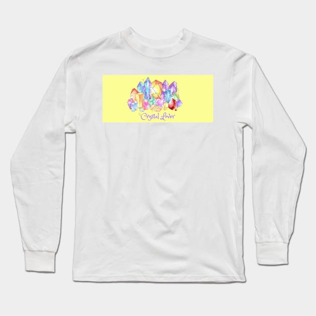 Crystal Lover Long Sleeve T-Shirt by RainbowStudios